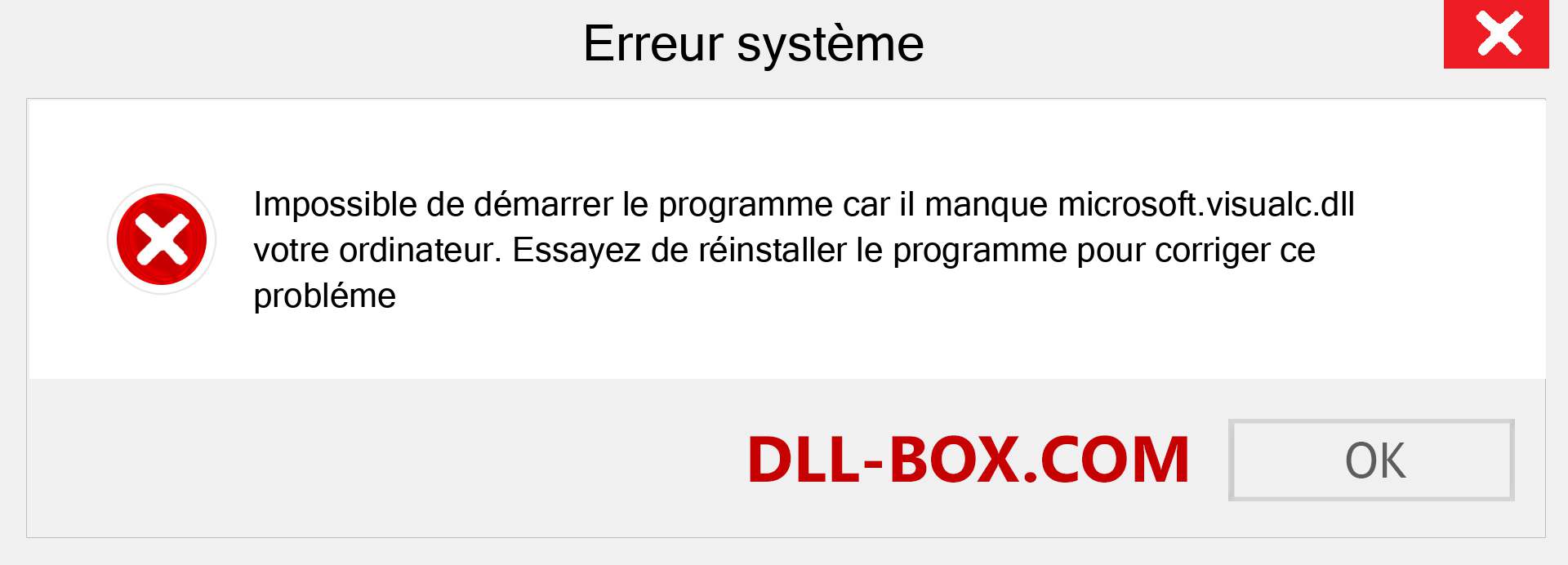 Le fichier microsoft.visualc.dll est manquant ?. Télécharger pour Windows 7, 8, 10 - Correction de l'erreur manquante microsoft.visualc dll sur Windows, photos, images